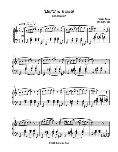 Jazz "Waltz" in A minor - Jazz Font (arr. Dustin Ngo)