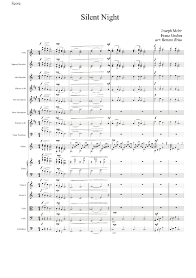 Silent Night - For Small Orquestra (arr. Renato Brito - Score and parts) (arr. Renato Brito)