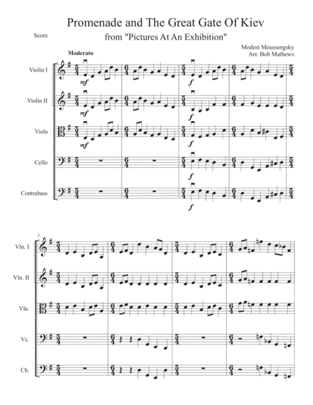Promenade and The Great Gate Of Kiev (arr. Bob Mathews)