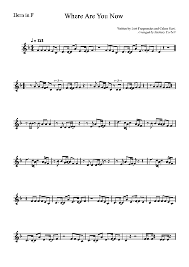 Where Are You Now (arr. Zachary Corbett)