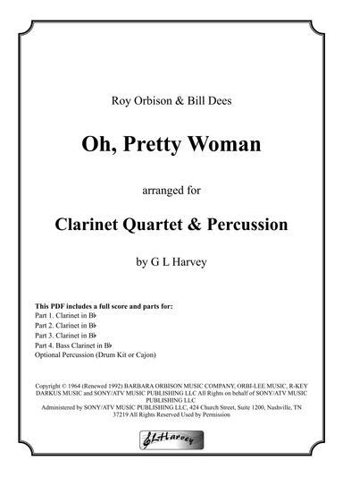 Oh, Pretty Woman (arr. G L Harvey)