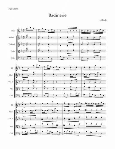 Bach-Badinerie for string and flute (arr. MPS)