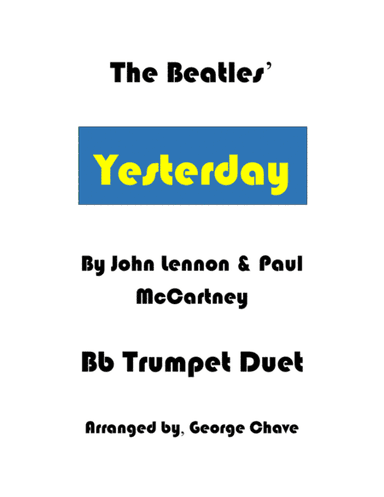 Yesterday (arr. George Chave)