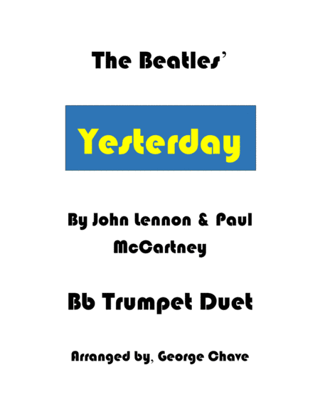 Yesterday (arr. George Chave)
