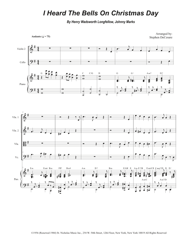 I Heard The Bells On Christmas Day (arr. Stephen DeCesare)