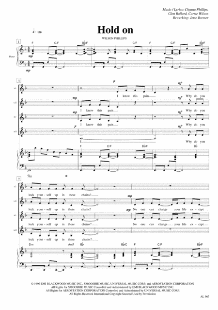 Hold On (arr. Jetse Bremer)