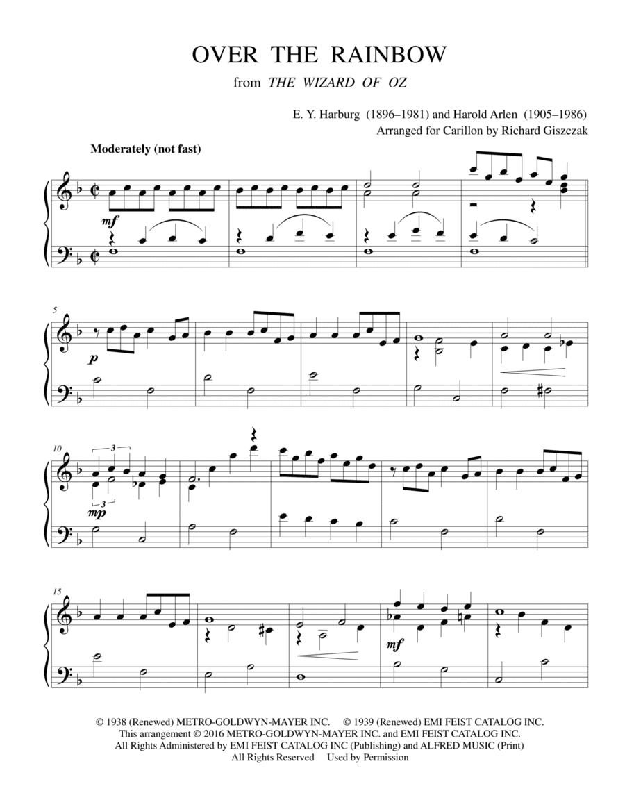 Over The Rainbow (arr. Richard Giszczak)