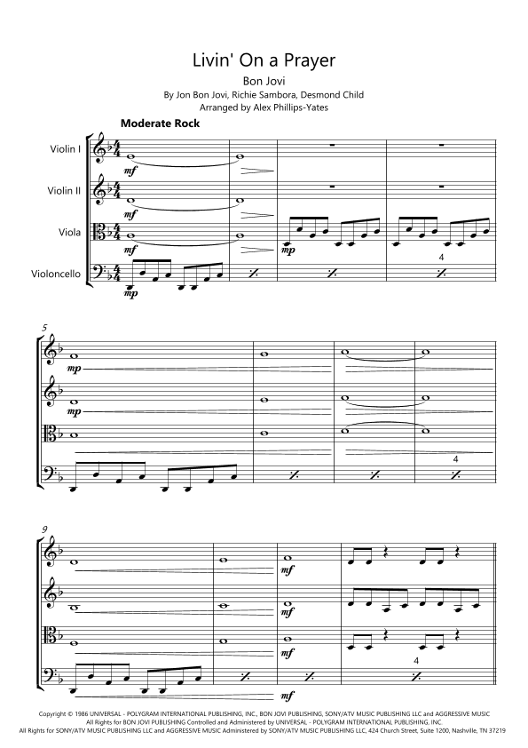 Livin' On A Prayer (arr. Alex Phillips-Yates)