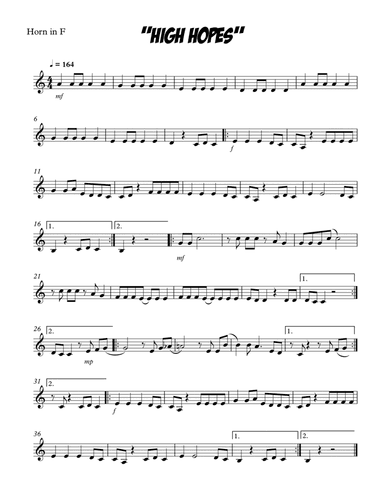 High Hopes (arr. SongBird Music)