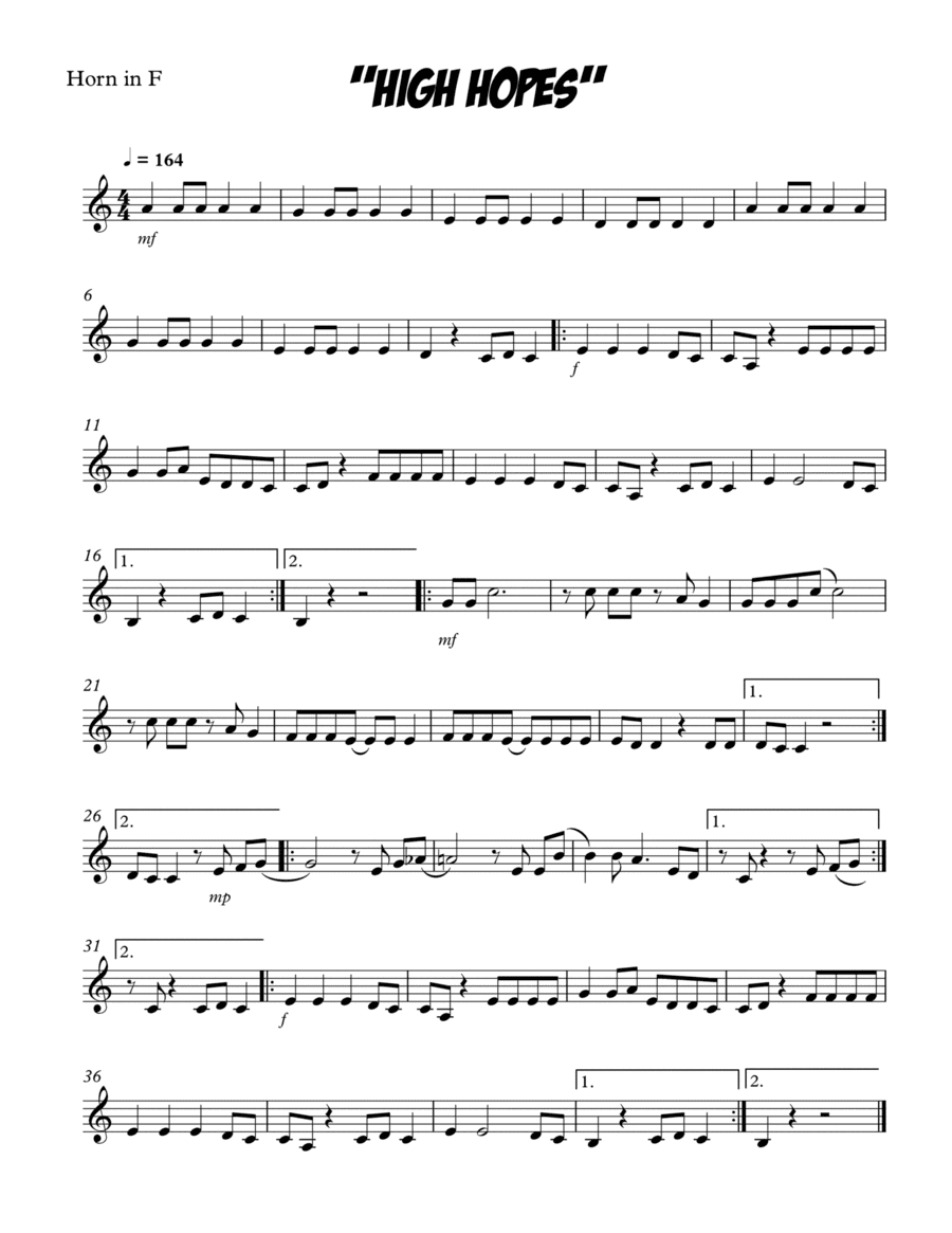 High Hopes (arr. SongBird Music)