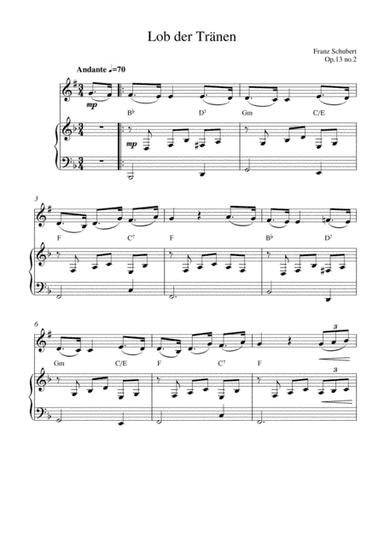 Lob der Tränen (op.13 no.2) (arr. Kaiserin Rebecca)