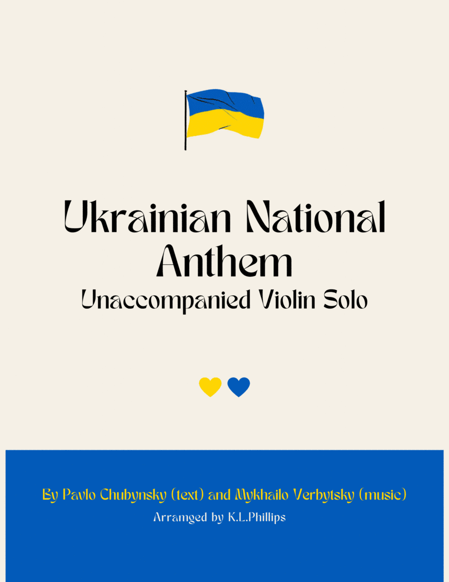 Ukrainian National Anthem - Unaccompanied Violin Solo (arr. K.L. Phillips)