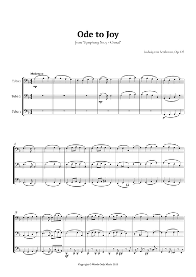 Ode to Joy by Beethoven for Tuba Trio (arr. Ander)