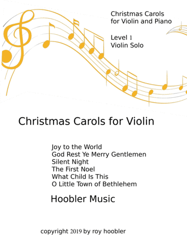 Violin Christmas Carols with Piano (arr. Roy C. Hoobler)