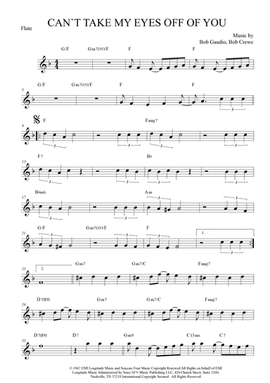 Can't Take My Eyes Off Of You (arr. Anderson Quevedo)