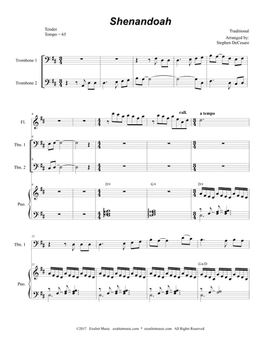 Shenandoah (Trombone Duet) (arr. Stephen DeCesare)