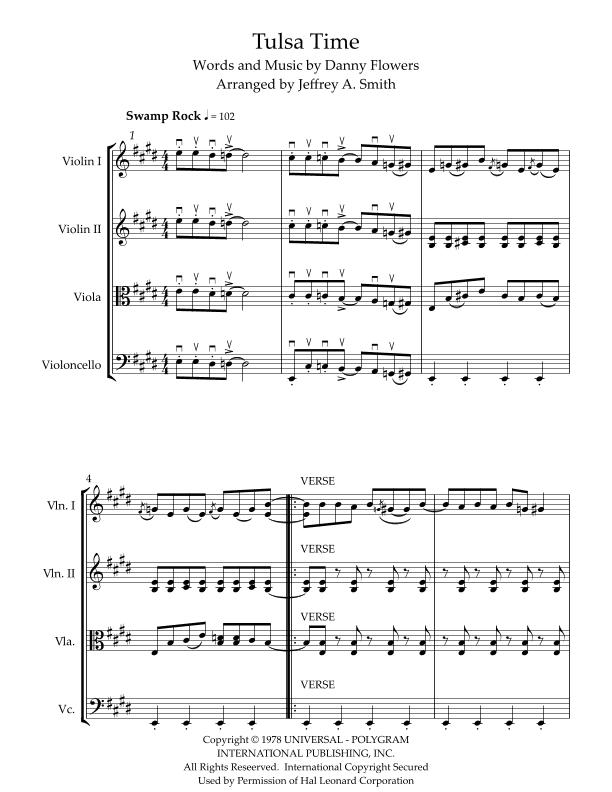 Tulsa Time (arr. Jeffrey A, Smith)