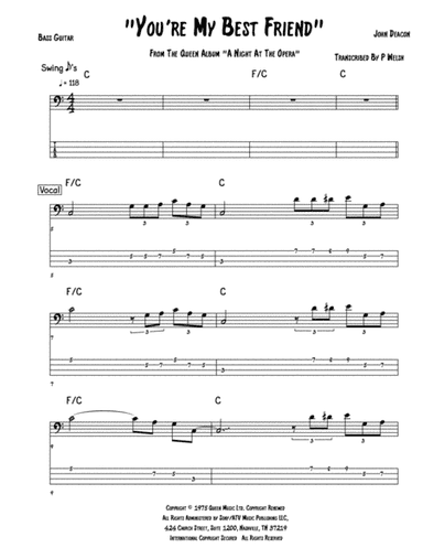 You're My Best Friend (arr. Accubass)