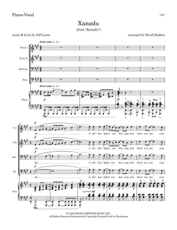 Xanadu (arr. David Maddux)