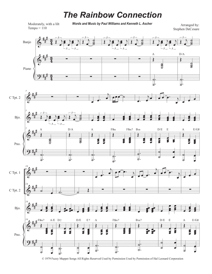 The Rainbow Connection (arr. Stephen DeCesare)