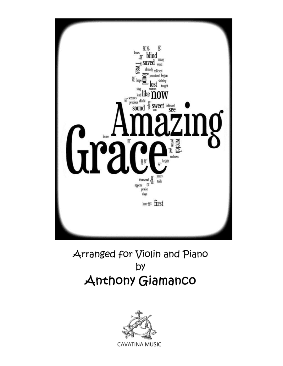 Amazing Grace (violin solo and piano) - Score & parts (arr. Anthony Giamanco)