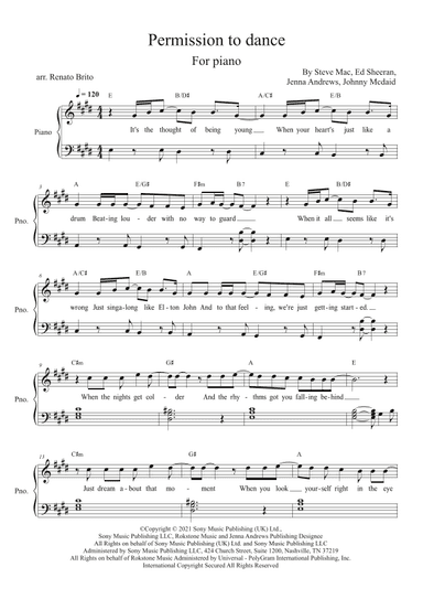 Permission To Dance (arr. Renato Brito)