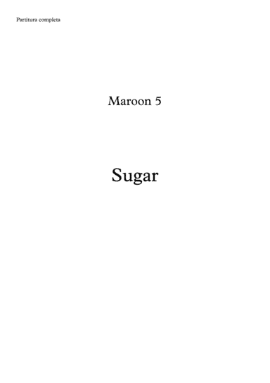 Sugar (arr. Leandro Cardoso)