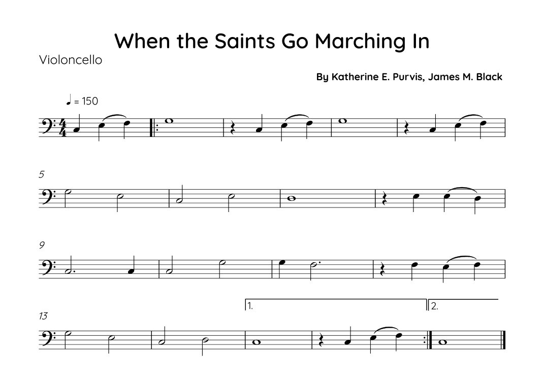 When The Saints Go Marching In (arr. Sales)