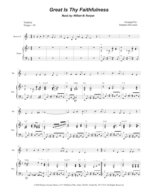 Great Is Thy Faithfulness (arr. Stephen DeCesare)