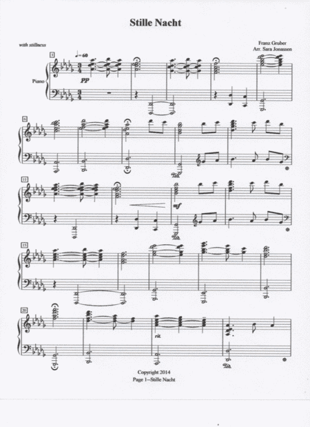 Silent Night: Quiet Piano Solos for Christmas (arr. Sara Jonassen)
