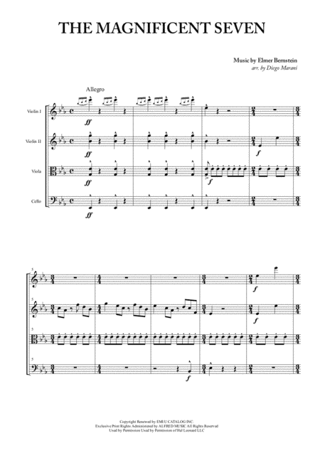The Magnificent Seven (arr. Diego Marani)