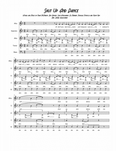Shut Up And Dance (arr. Daniel Goldschmidt)