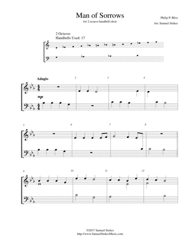 Man of Sorrows (Hallelujah, What a Savior) - for 2-octave handbell choir (arr. Samuel Stokes)