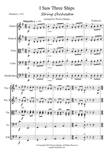 I Saw Three Ships (arr. Thomas Quigley)