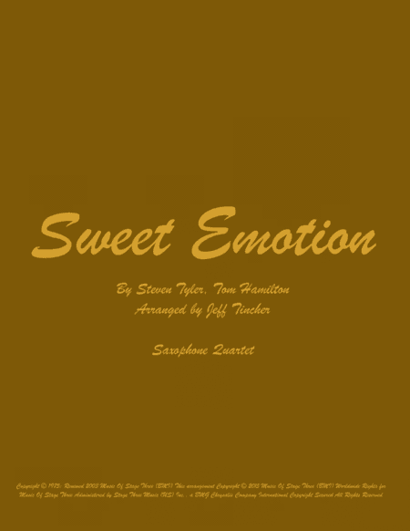Sweet Emotion (arr. Jeff Tincher)