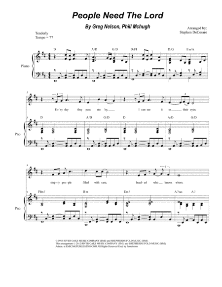 People Need The Lord (arr. Stephen DeCesare)