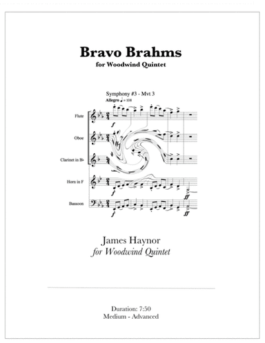 Bravo Brahms for Woodwind Quintet (arr. James Haynor)