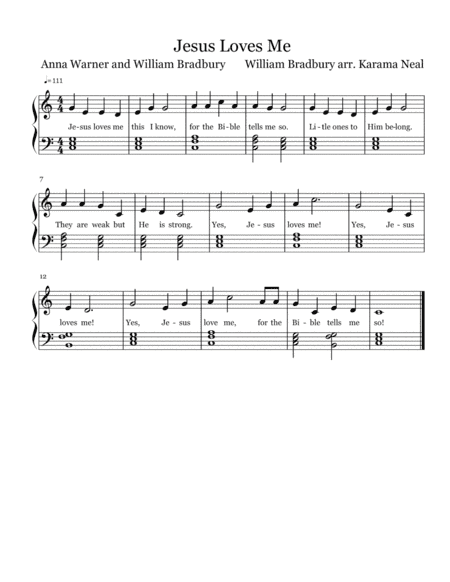 Jesus Loves Me (arr. Karama Neal)
