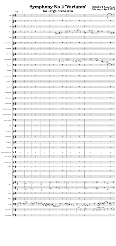 Symphony No 2 'Variants' for Large Orchestra