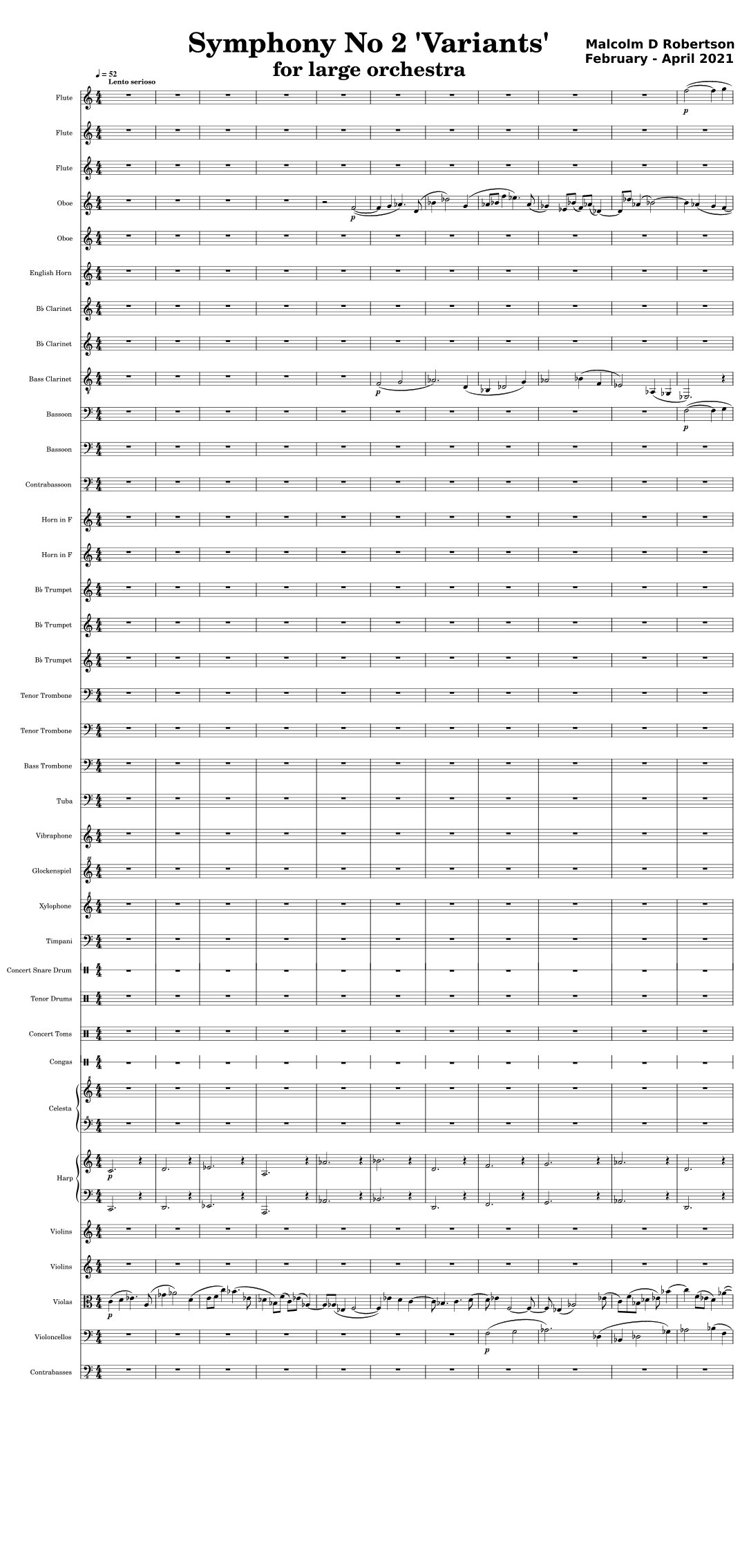 Symphony No 2 'Variants' for Large Orchestra