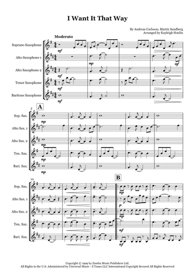 I Want It That Way (arr. Kayleigh Huelin)
