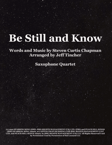 Be Still And Know (arr. Jeff Tincher)