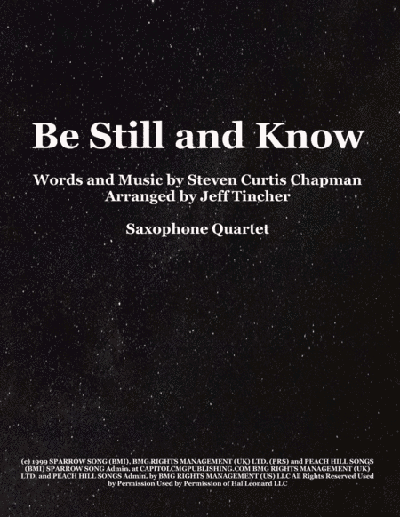 Be Still And Know (arr. Jeff Tincher)
