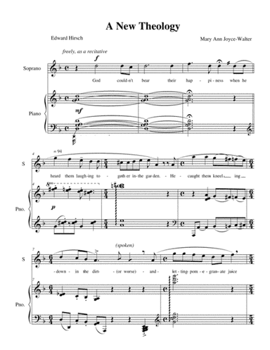 A New Theology, Edward Hirsch, poem.  (Often paired with "The Sweetness."