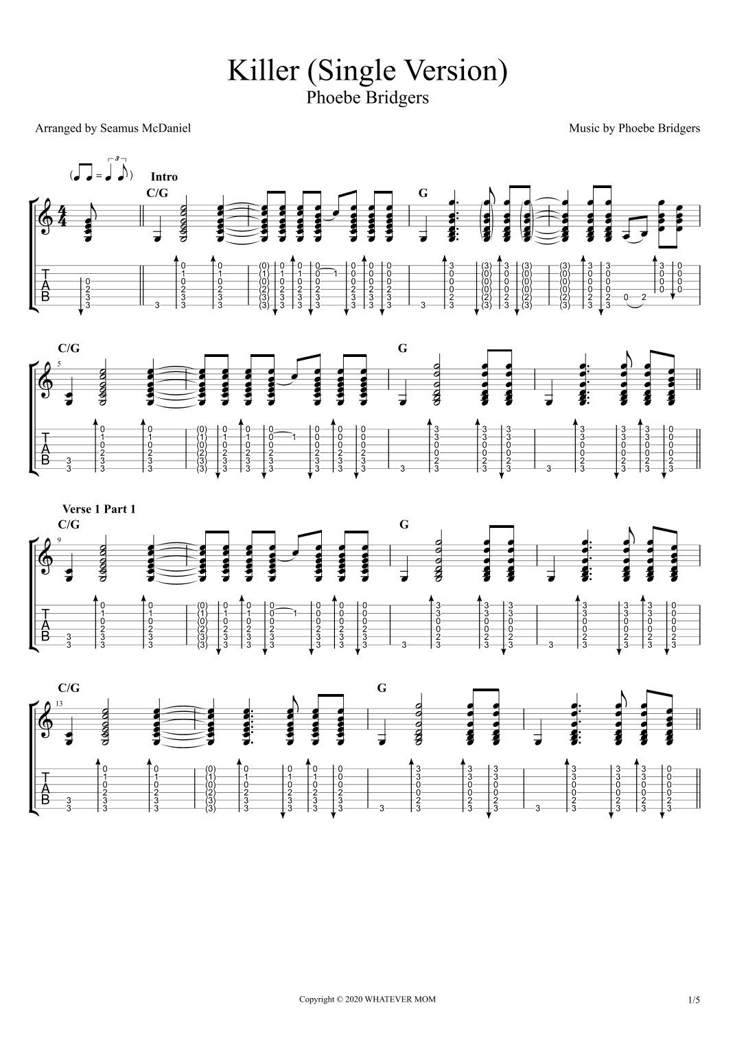 Killer (arr. Seamus McDaniel)