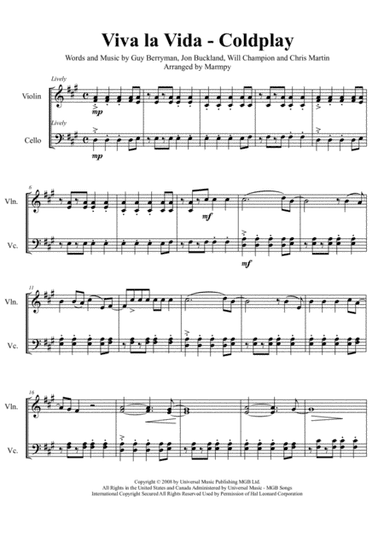 Viva La Vida (arr. Marmpy)