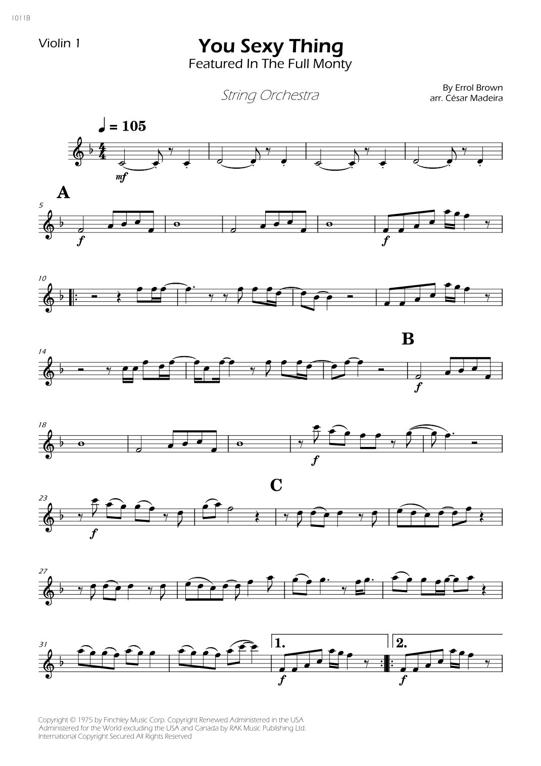 You Sexy Thing (arr. César Madeira)