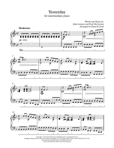 Yesterday (arr. Dana H. Joras)