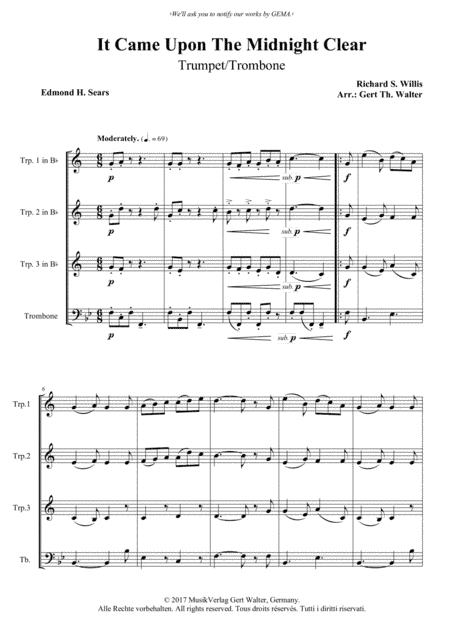 It Came Upon The Midnight Clear (arr. Gert Th. Walter)