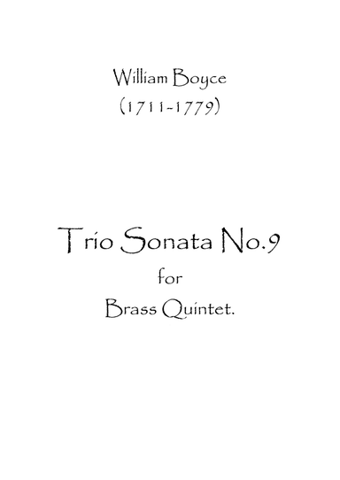 Trio Sonata No.9 (arr. Spence Bundy)